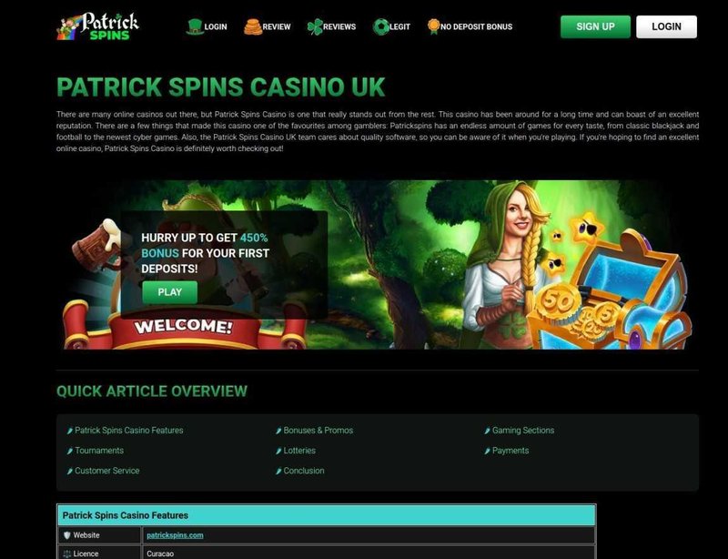 Discover PatrickSpins Casino: Your Ultimate UK Gaming Destination - overview Discover PatrickSpins Casino: Your Ultimate UK Gaming Destination - overview